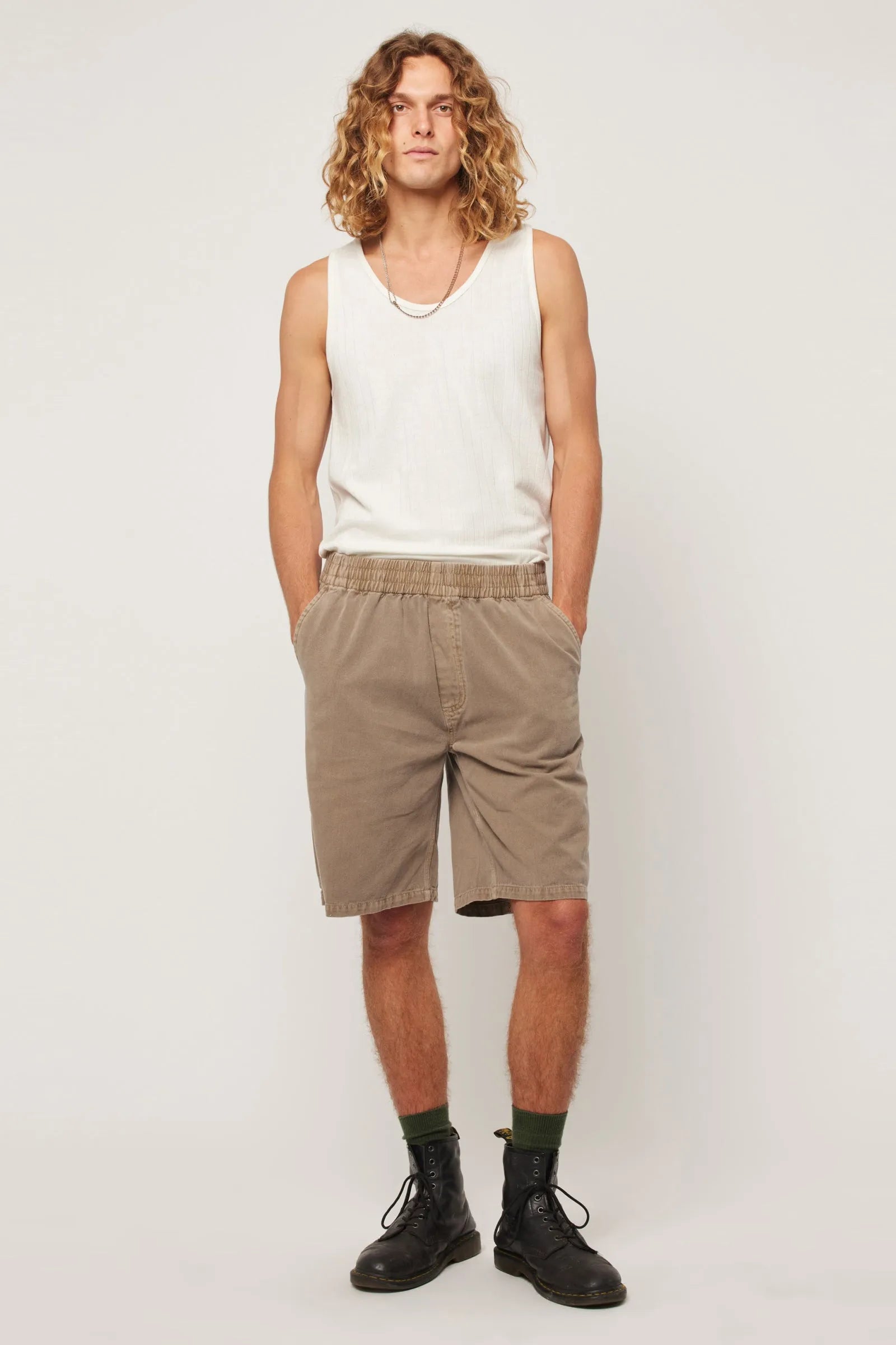 Tradie Carpenter Short - Mushroom