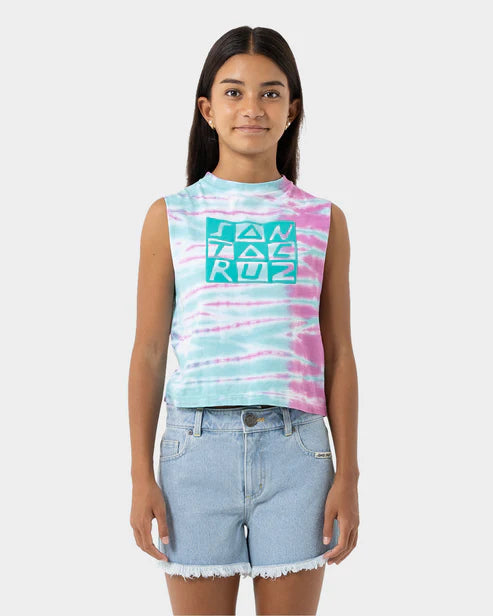 Checker Block Front Muscle Tank