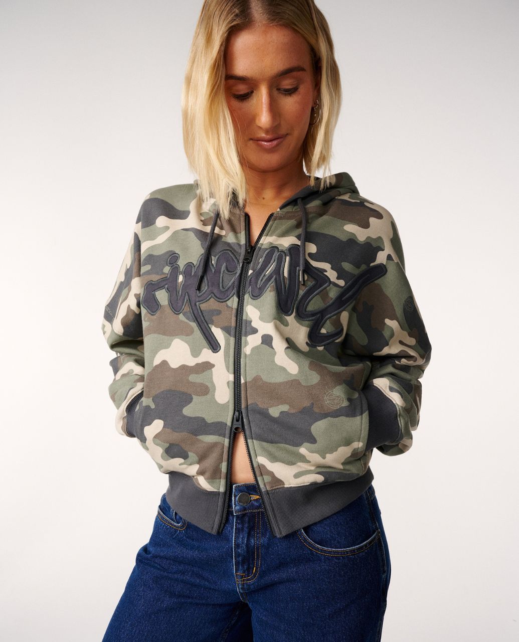 Camo Drop Shoulder Hood