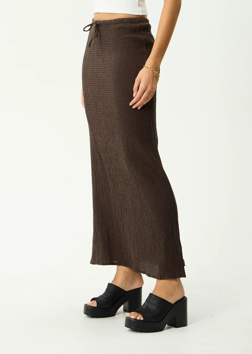 Frida Seersucker Maxi Skirt