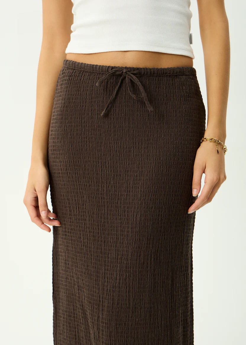 Frida Seersucker Maxi Skirt