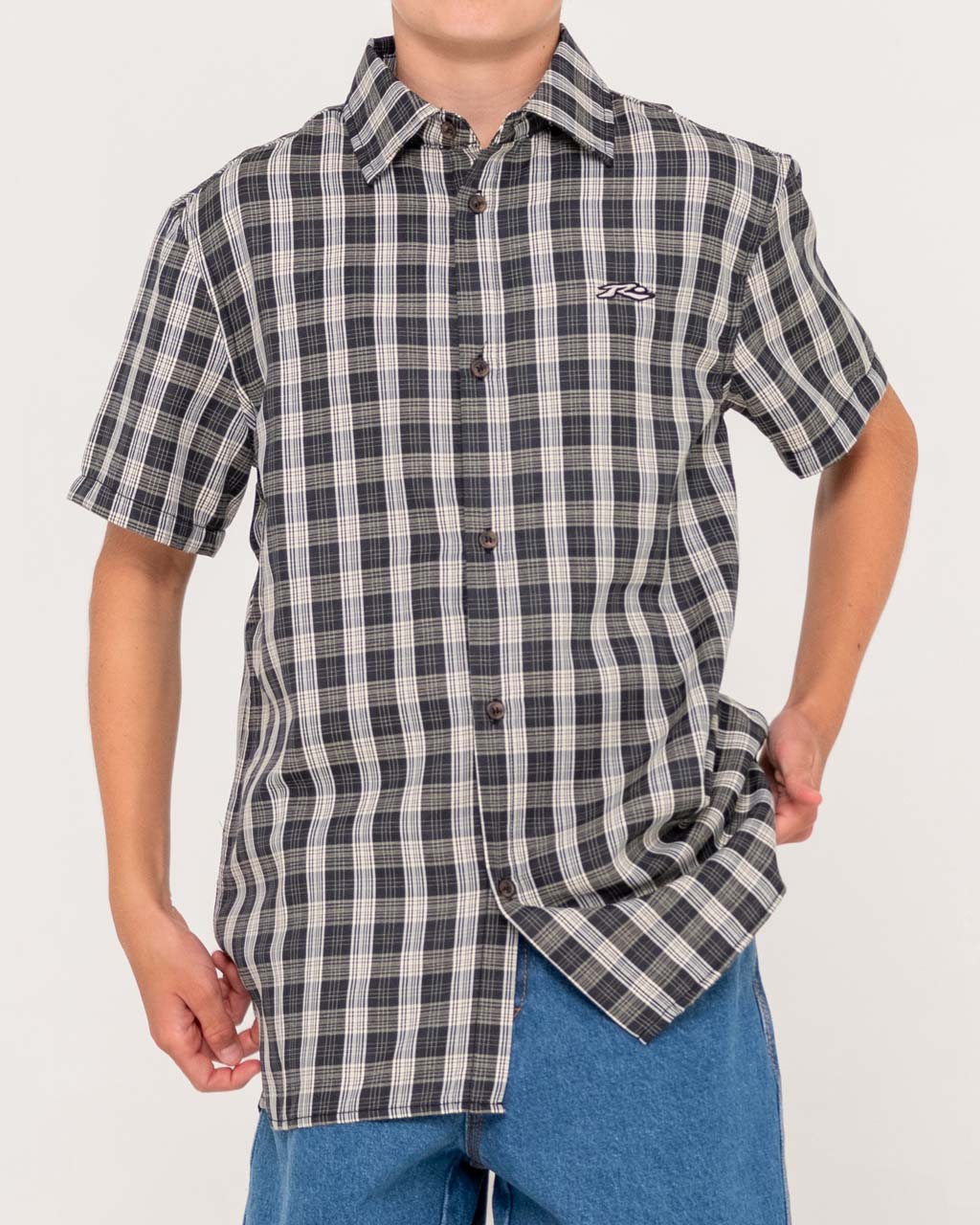 Boys Datsun Check Short Sleeve Shirt