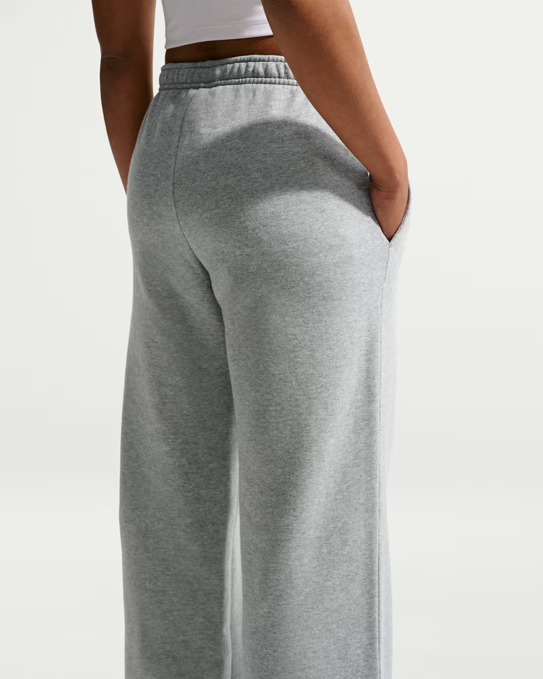 Nike Studio Fleece Medium Weight Mid-Rise Wide-Leg Trousers