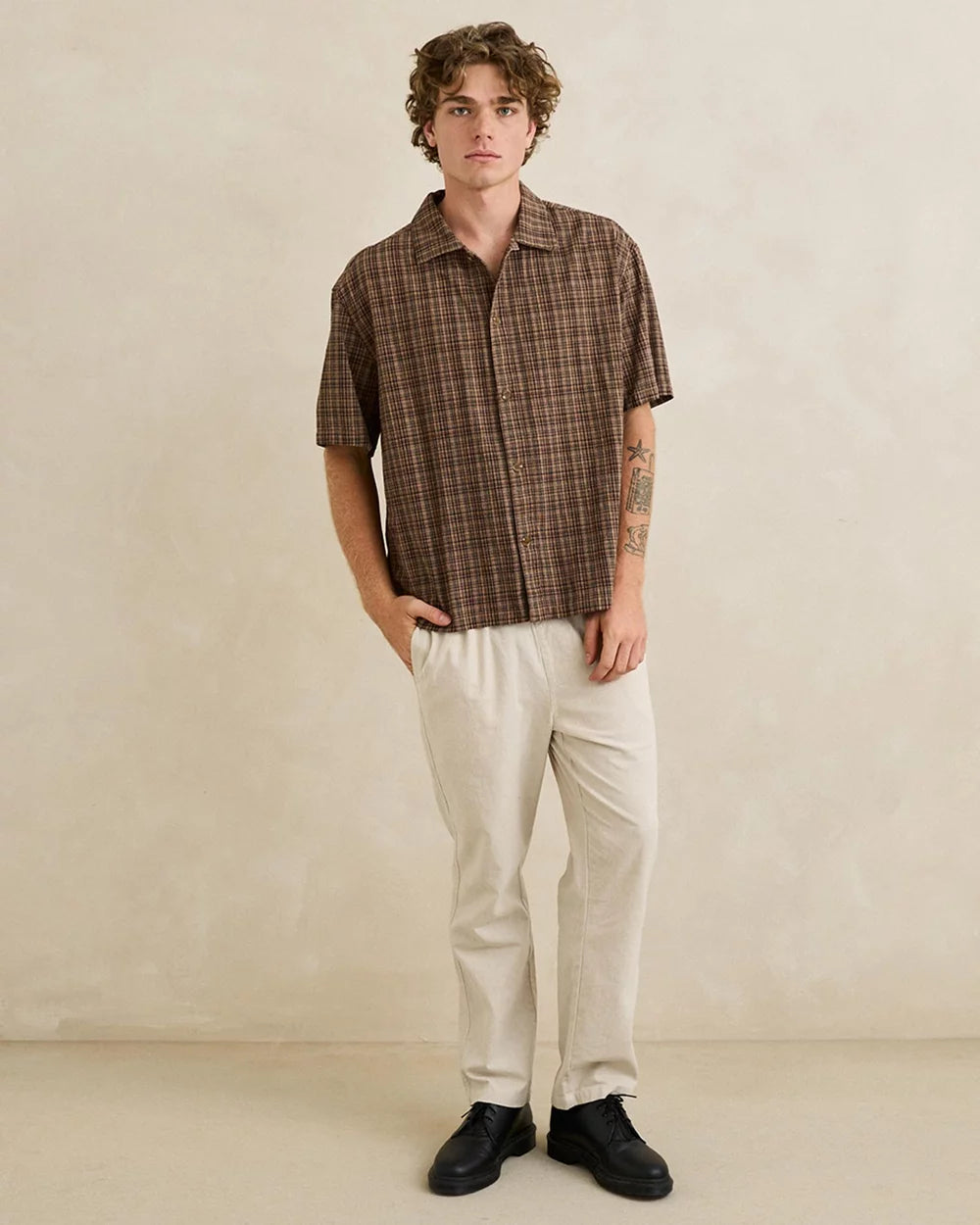 Relaxed Brady Check Short Sleeve Shirt