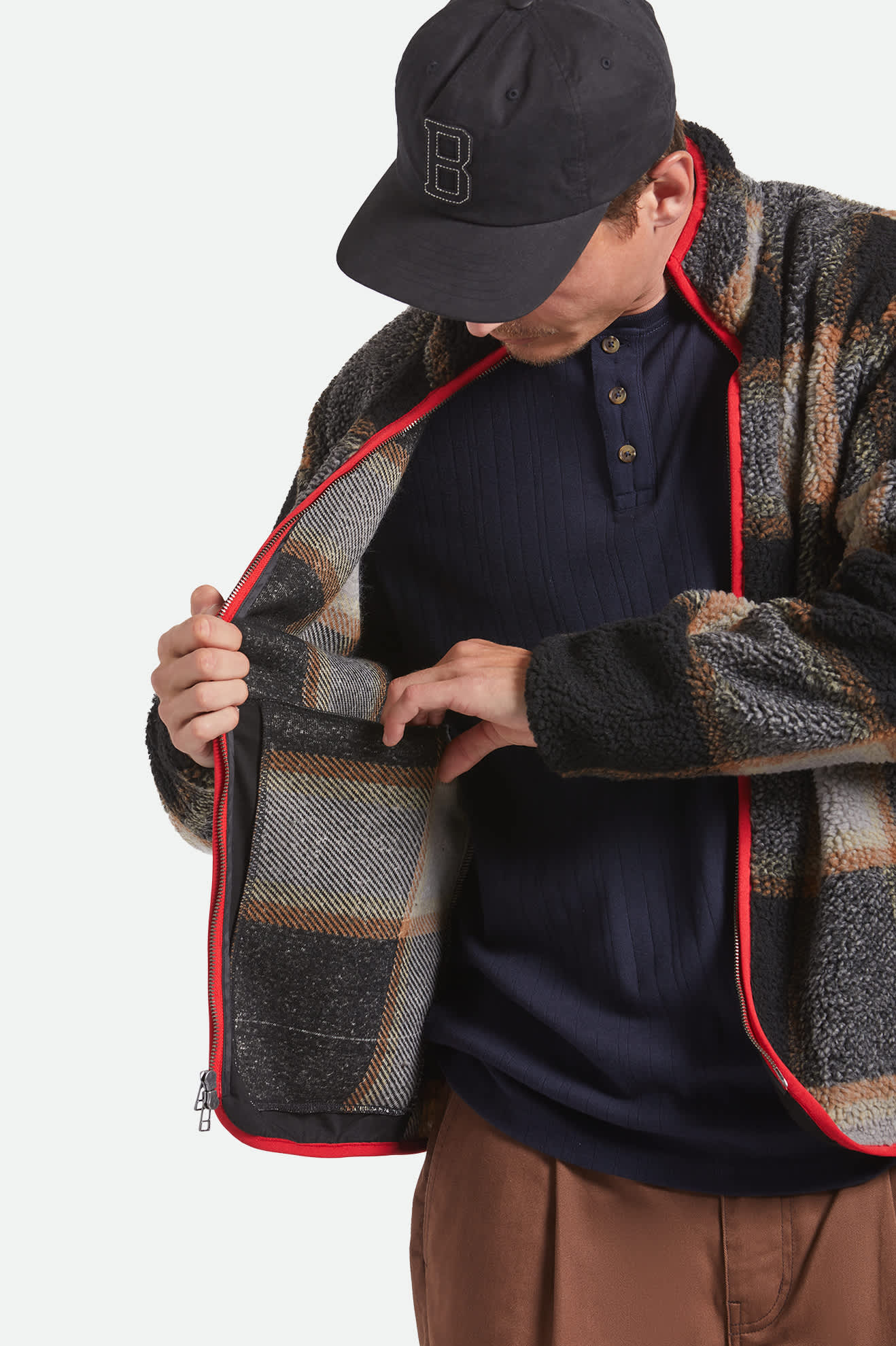 Buffalo Plaid Sherpa Zip Jacket