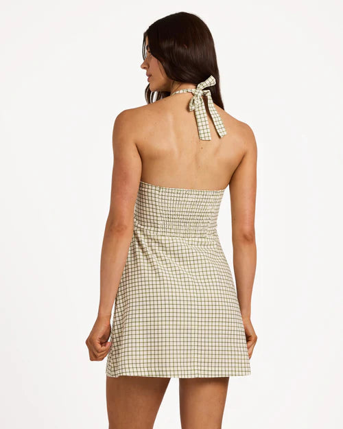 Break Line Halter Dress