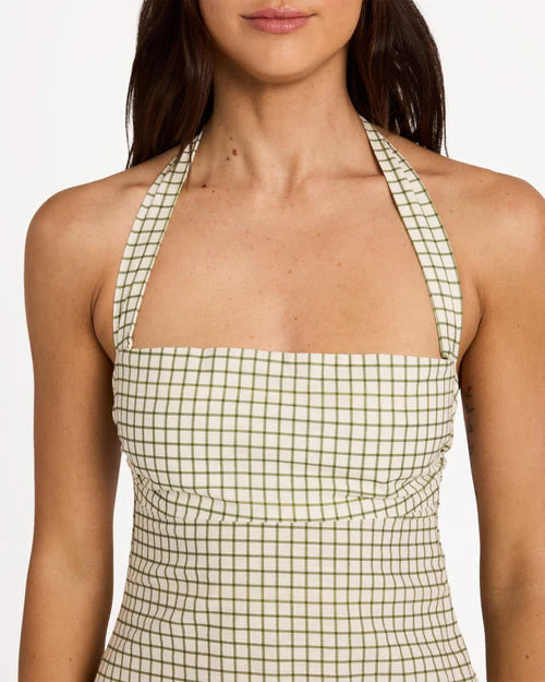 Break Line Halter Dress