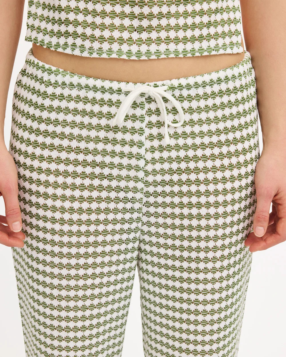 Diamond Crochet Holiday Knit Pants