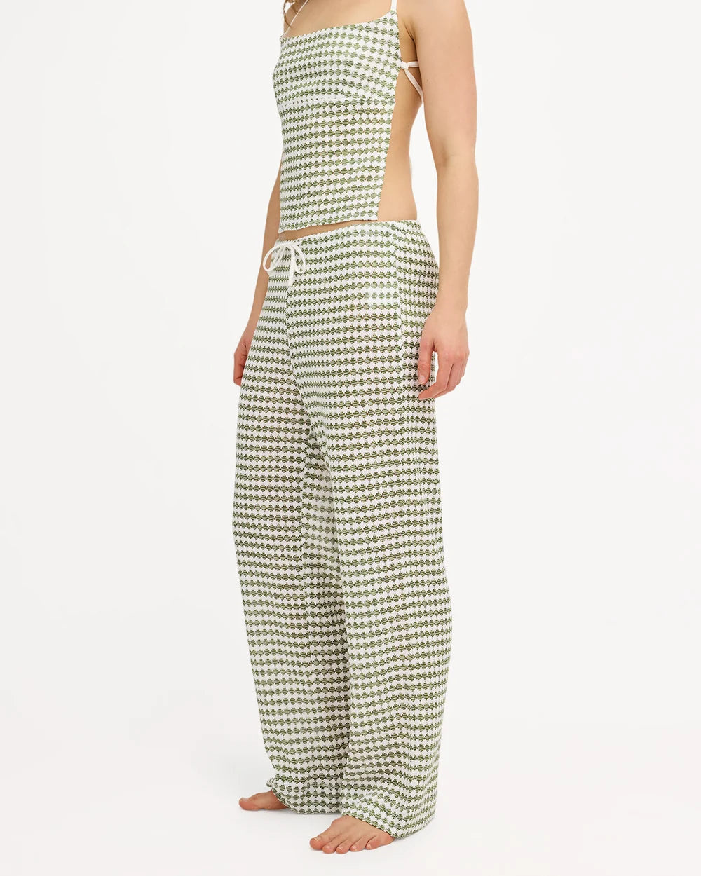 Diamond Crochet Holiday Knit Pants