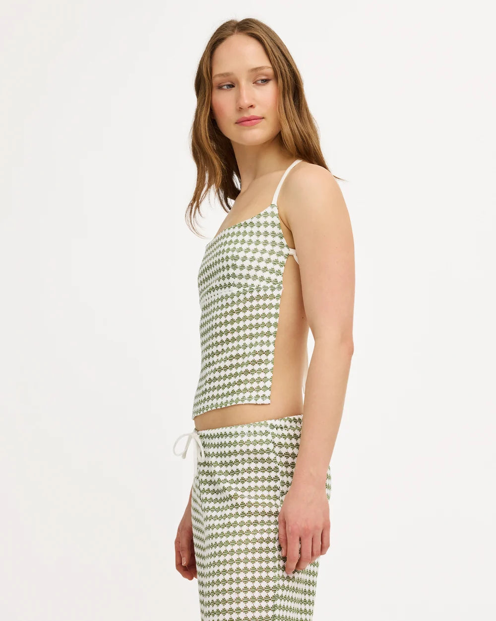 Diamond Crochet Tie Back Top